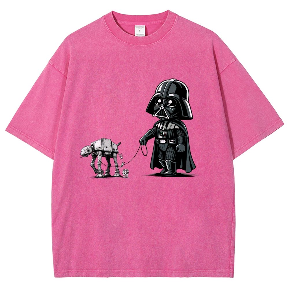 Dark Lord walking his dog Vintage Distressed T-shirt