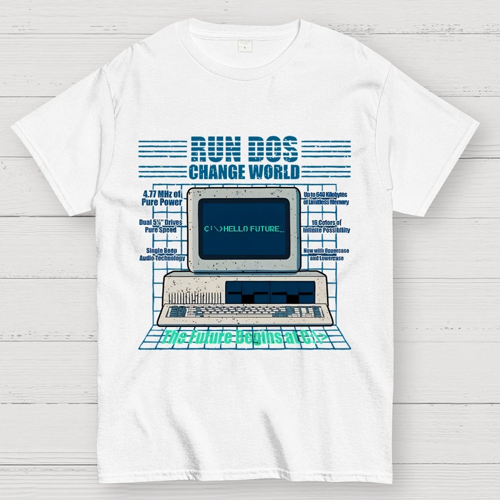 Run DOS, Change World Geek T-Shirt