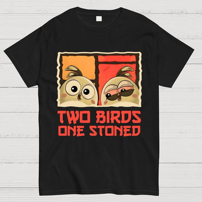 Two Birds One Stoned Unisex Geek T-Shirt
