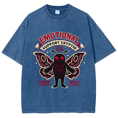 Emotional Support Cryptid Vintage Distressed T-shirt