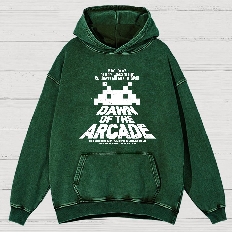 Dawn Of The Arcade Vintage Distressed Hoodie