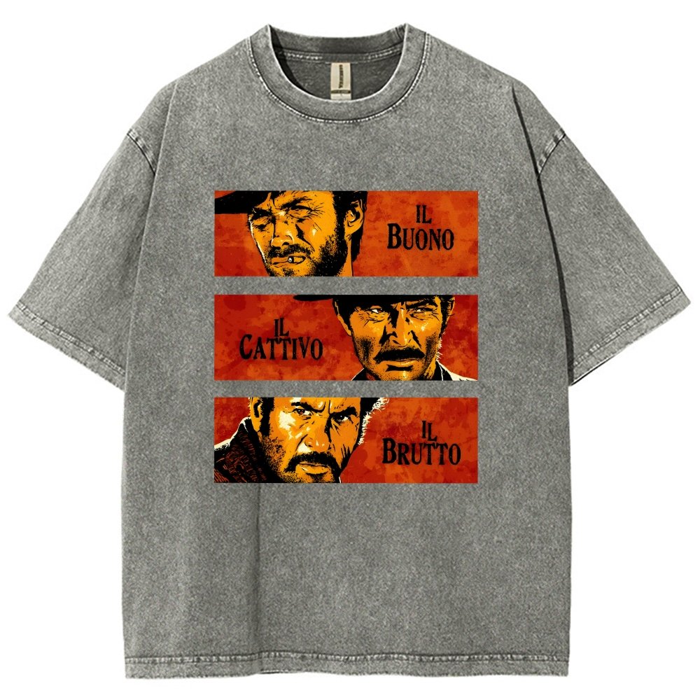 Il Buono  Il Brutto  Il Cattivo Vintage Distressed T-shirt