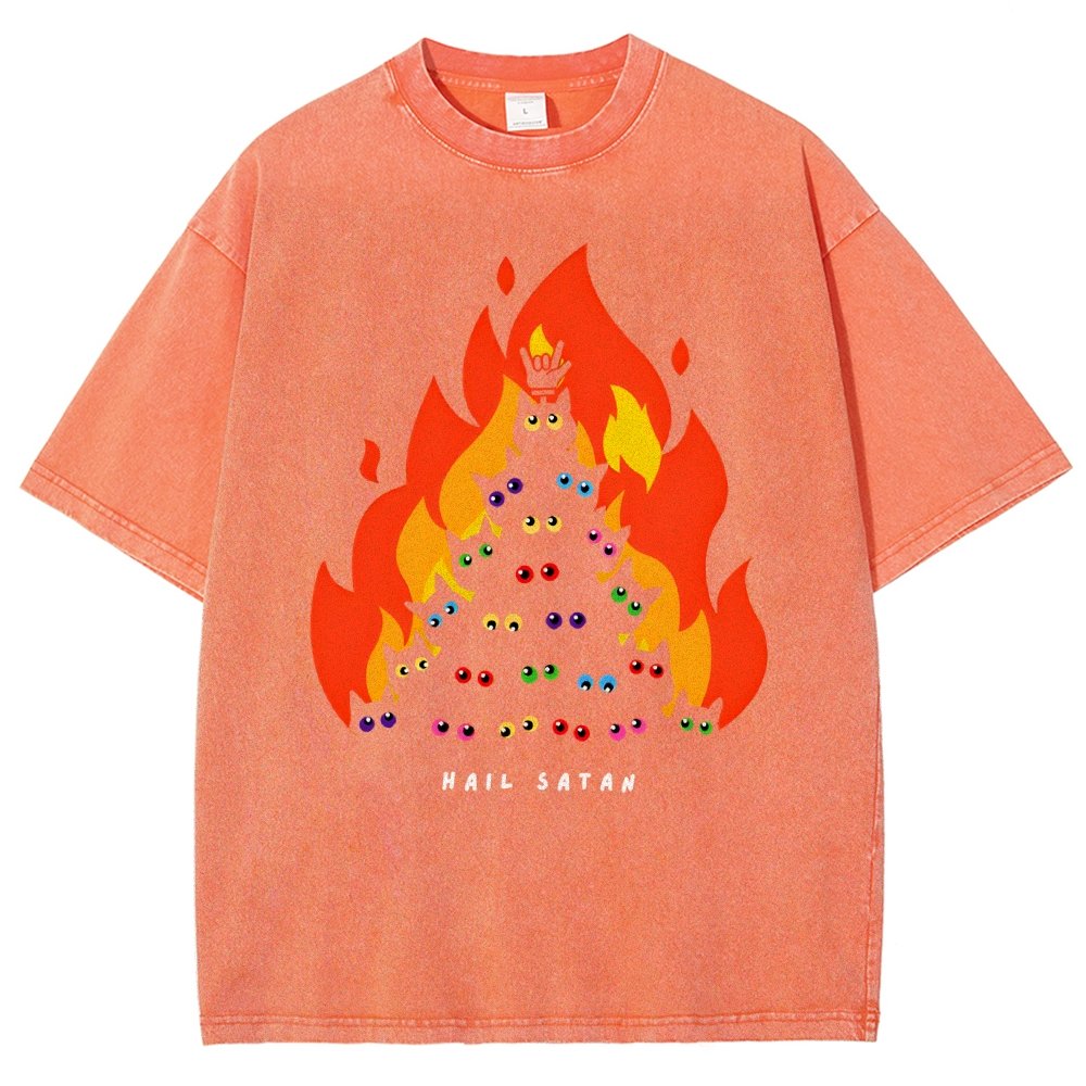 Hail Satan Vintage Distressed T-shirt