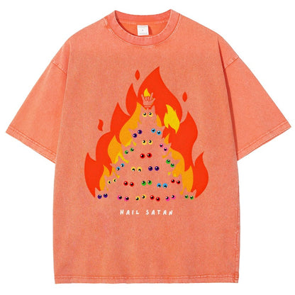 Hail Satan Vintage Distressed T-shirt