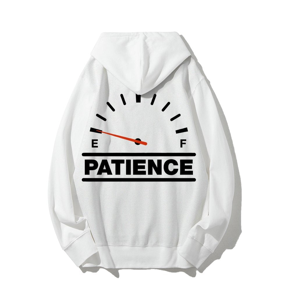 funny patience Printed Back Unisex Cotton Hoodie
