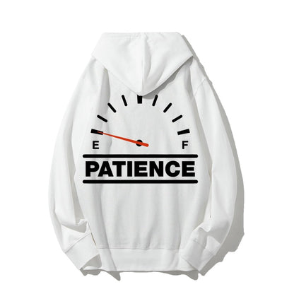 funny patience Printed Back Unisex Cotton Hoodie