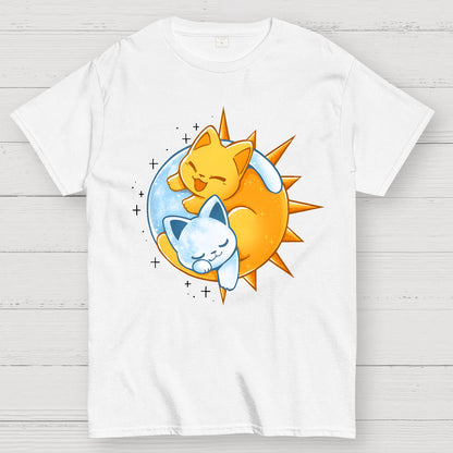 Sun Moon Kittens Geek T-Shirt