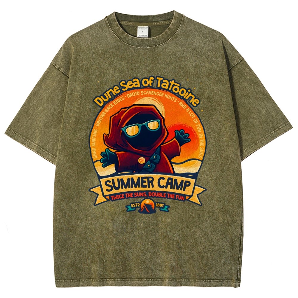 Sandy Sea Summer Camp Vintage Distressed T-shirt