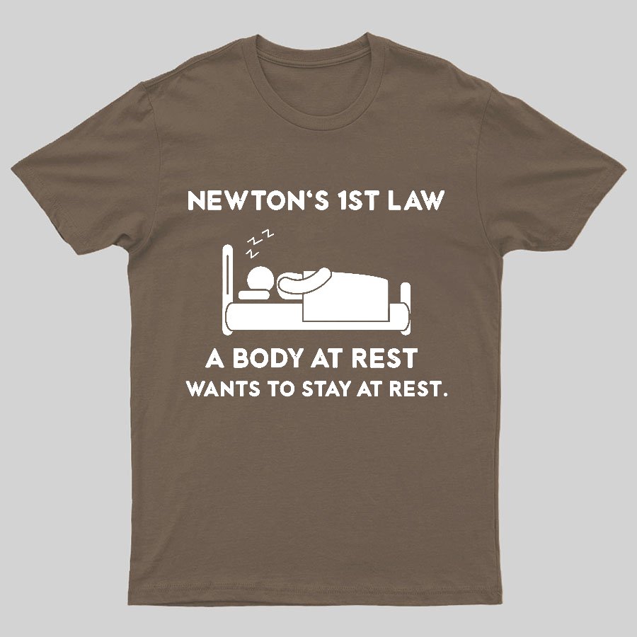 Newton's First Law Funny Geeky T-Shirt
