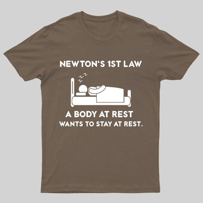 Newton's First Law Funny Geeky T-Shirt
