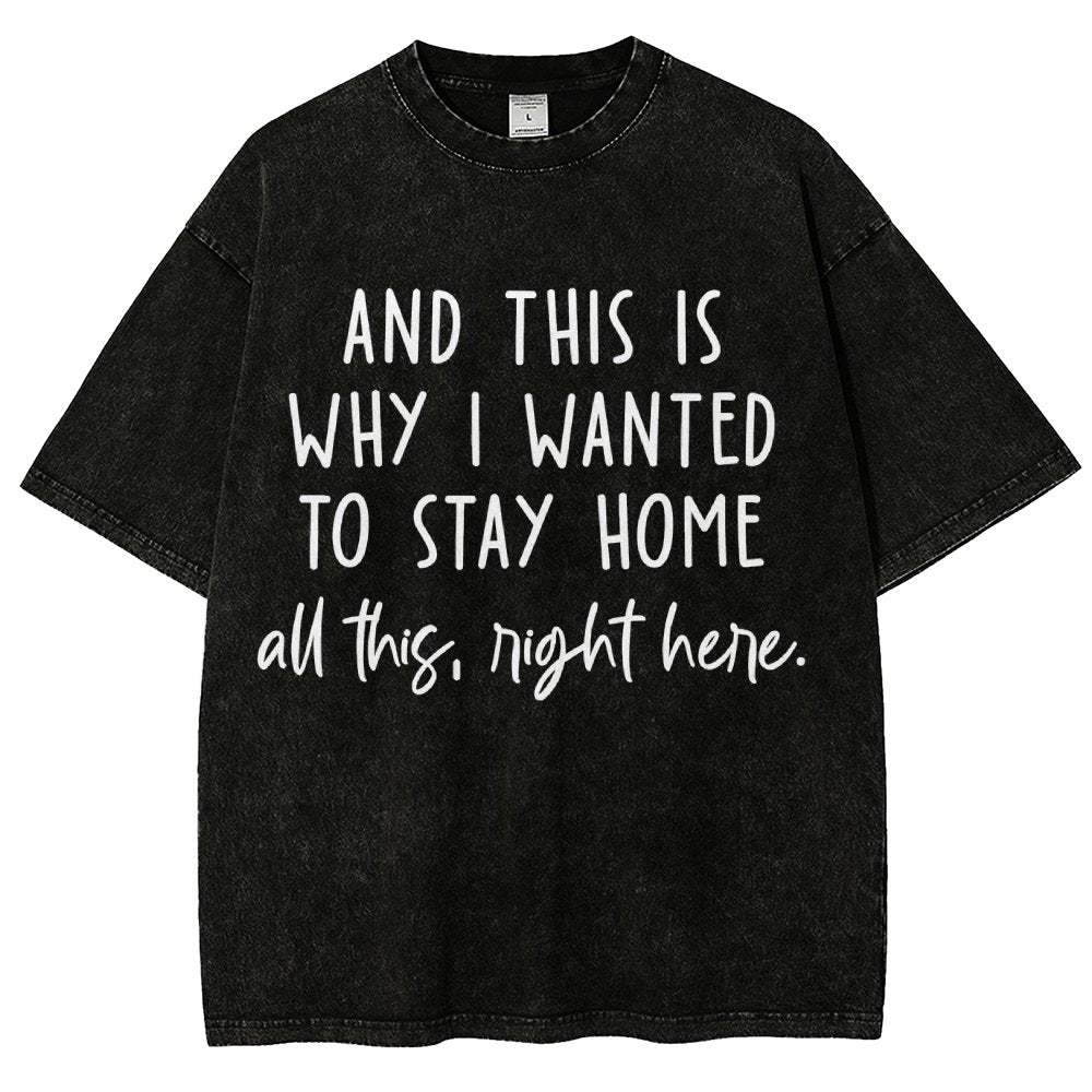 Sarcastic Introvert And This Is Why I Wanted To Stay Home Vintage Distressed T-shirt