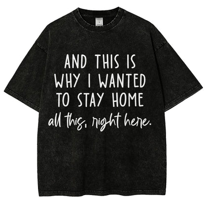 Sarcastic Introvert And This Is Why I Wanted To Stay Home Vintage Distressed T-shirt