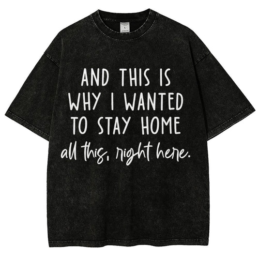 Sarcastic Introvert And This Is Why I Wanted To Stay Home Vintage Distressed T-shirt