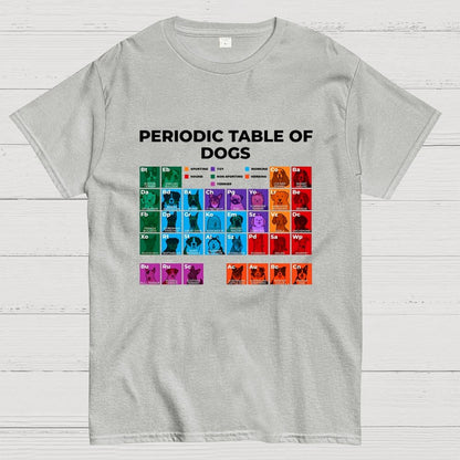 Periodic Table of Dogs  Dog Lover  Funny Science Geek T-Shirt