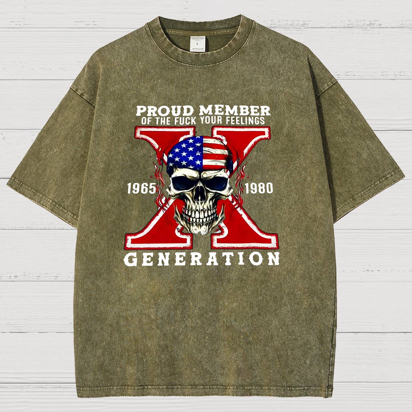 Generation X Vintage Distressed T-shirt