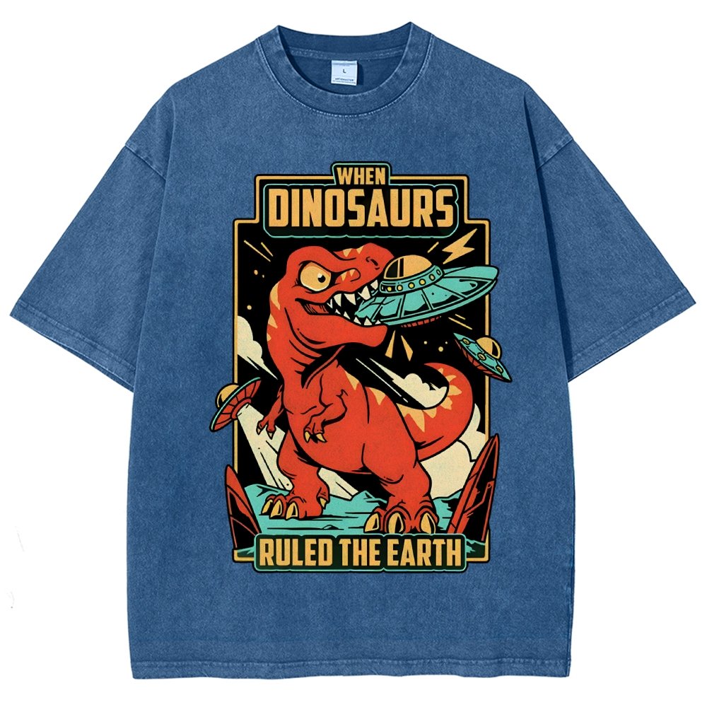 When Dinosaurs Ruled The Earth Vintage Distressed T-shirt