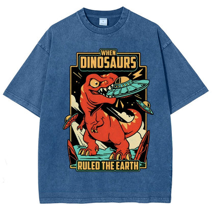 When Dinosaurs Ruled The Earth Vintage Distressed T-shirt