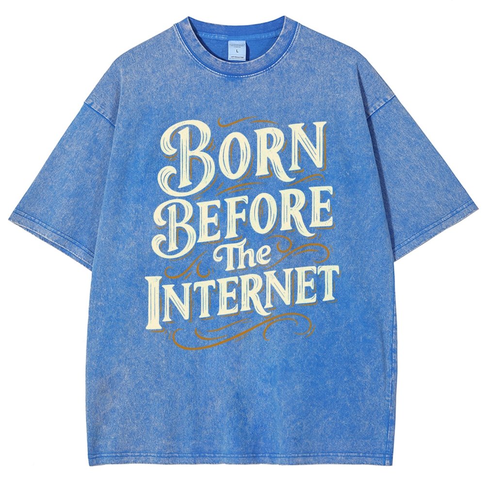 Born Before The Internet Vintage Distressed T-shirt
