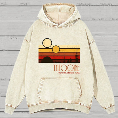 Dual Suns Vast Dunes Vintage Distressed Hoodie