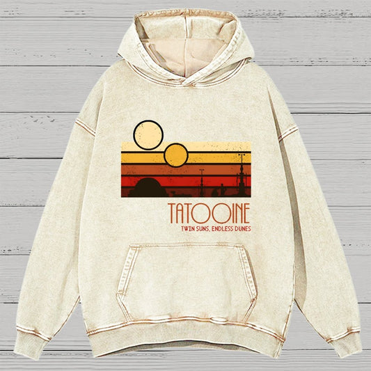 Dual Suns Vast Dunes Vintage Distressed Hoodie