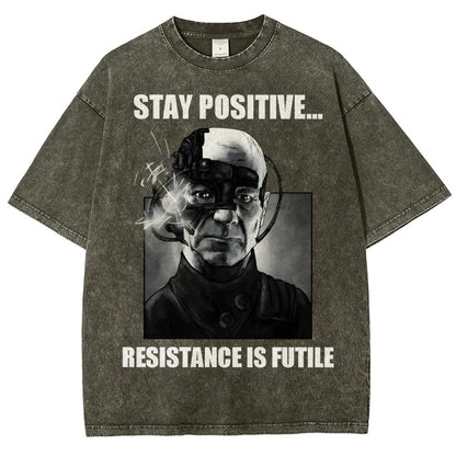Stay positive... Persistence is key Vintage Distressed T-shirt