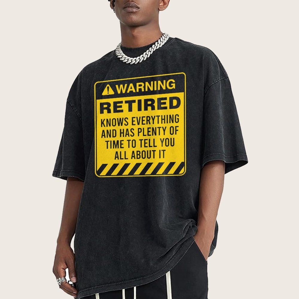 Retired Warning Vintage Distressed T-shirt