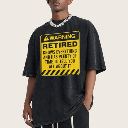 Retired Warning Vintage Distressed T-shirt