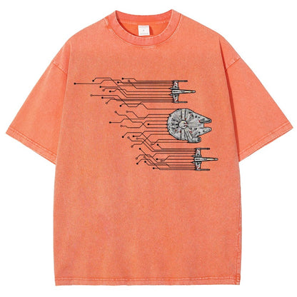 Microships – The Fastest Circuit in the Galaxy Vintage Distressed T-shirt
