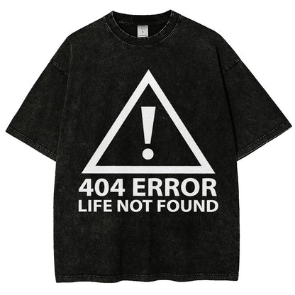 404 Error Life Not Found Vintage Distressed T-shirt