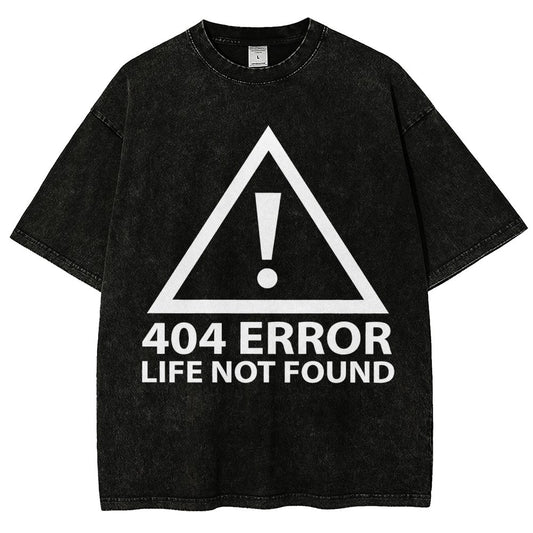 404 Error Life Not Found Vintage Distressed T-shirt