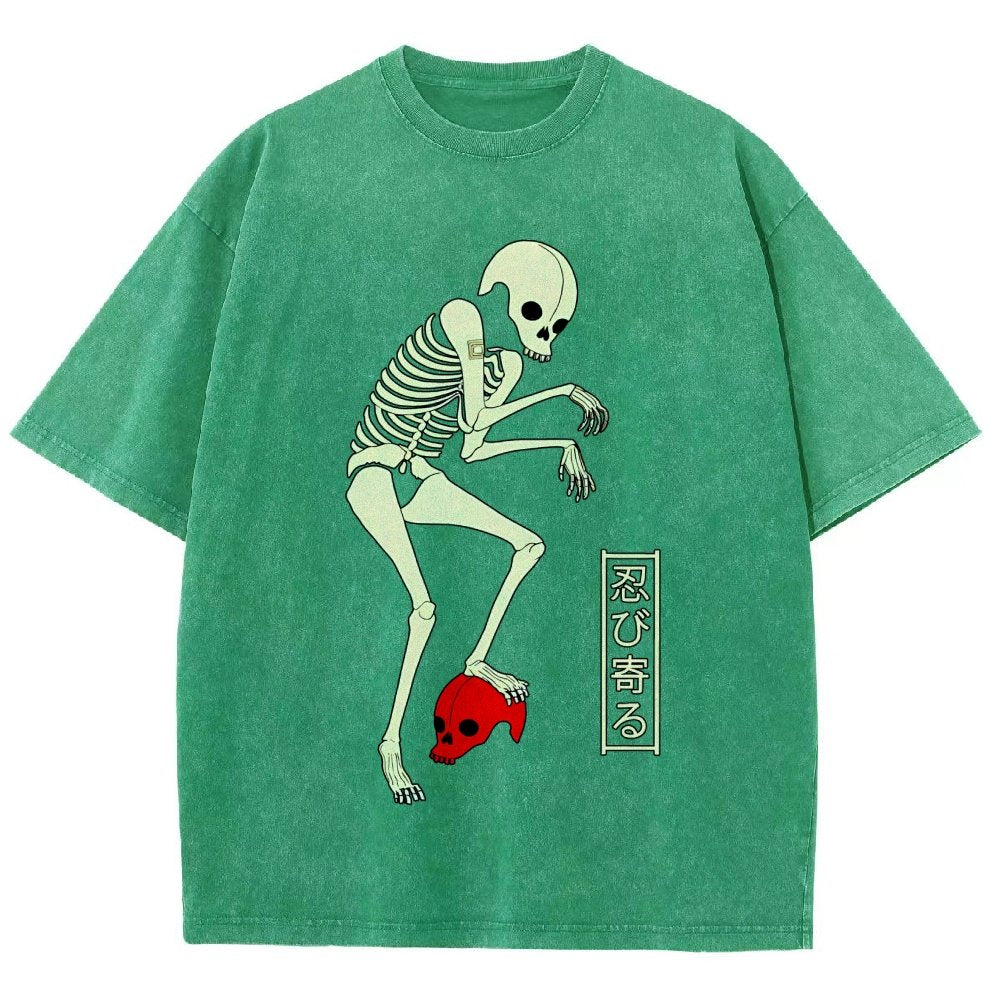Creep Skull Vintage Distressed T-shirt