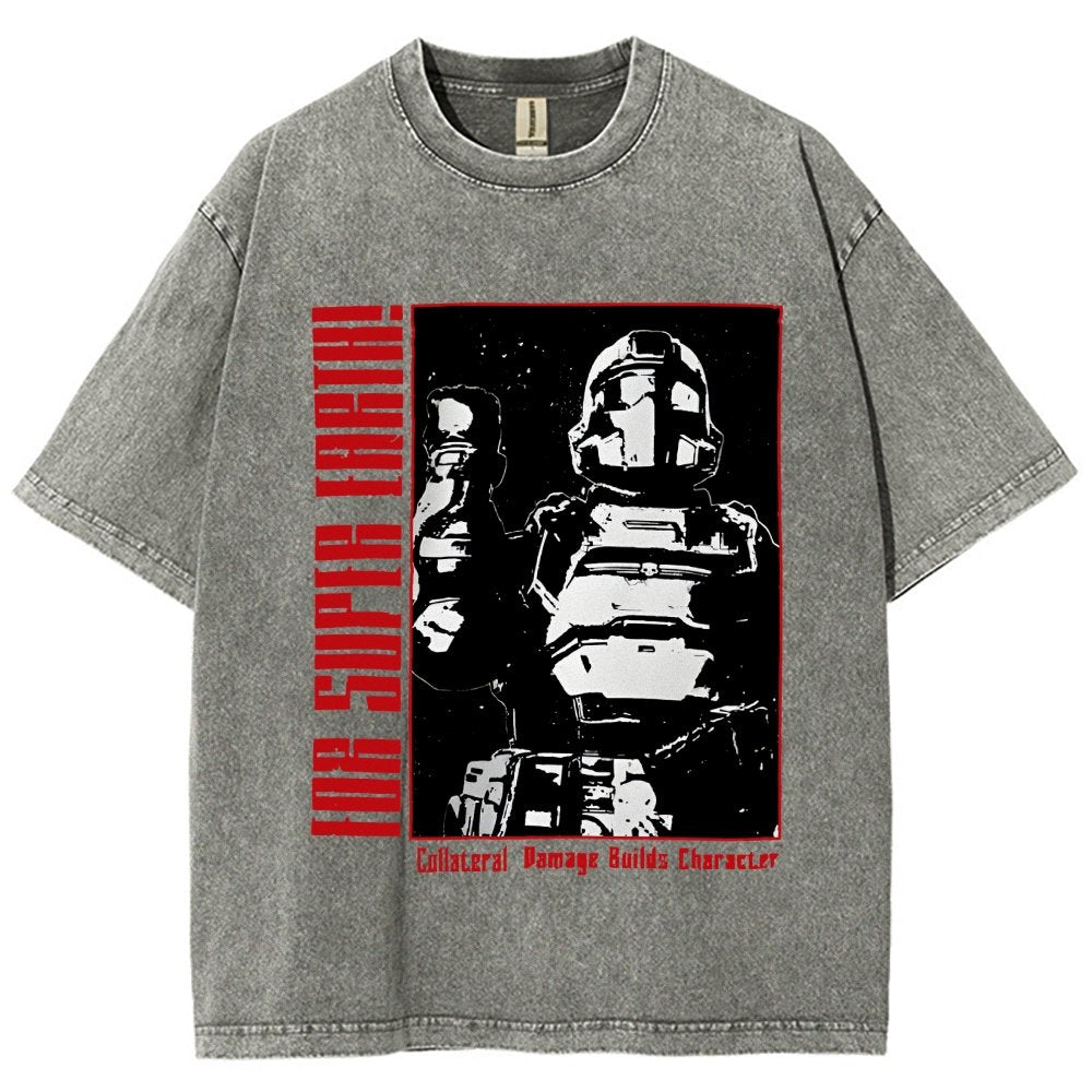Tactical Star Soldier Vintage Distressed T-shirt