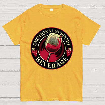 Emotional Support Beverage Wine Geek T-Shirt