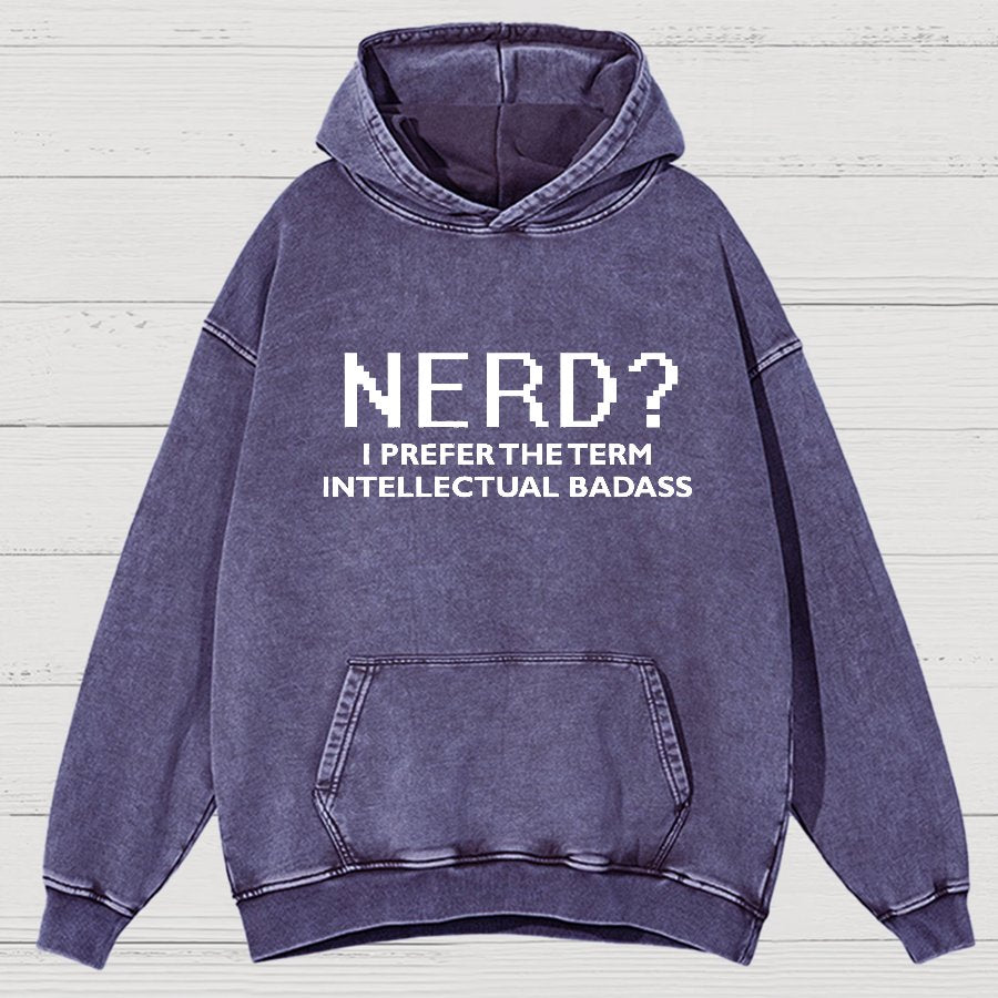 Funny Nerd Vintage Distressed Hoodie