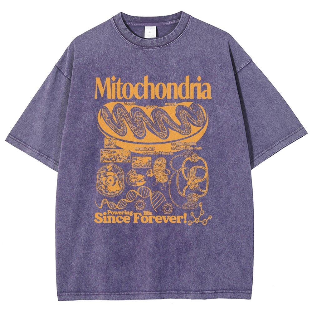 Mitochondria Vintage Science Vintage Distressed T-shirt