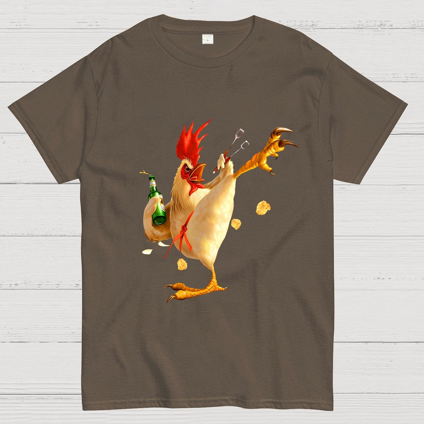 Fighting Chickens Funny Geek T-Shirt