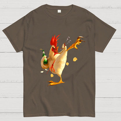 Fighting Chickens Funny Geek T-Shirt