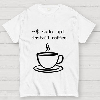 Sudo Apt-Get Install Coffee Geek T-Shirt