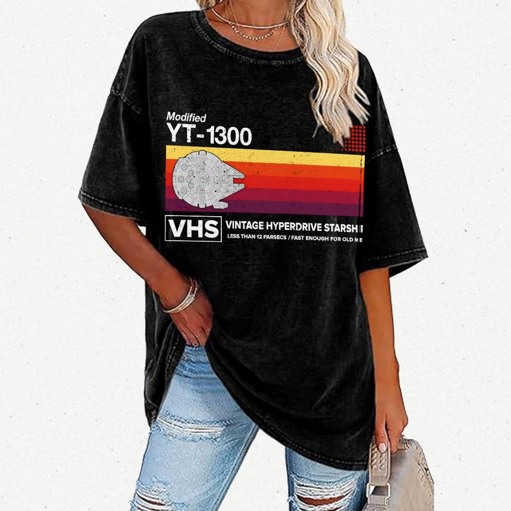 Vintage Hyperdrive Starship Vintage Distressed T-shirt