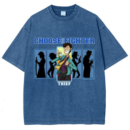 Choose Your Fighter Thief Vintage Distressed T-shirt