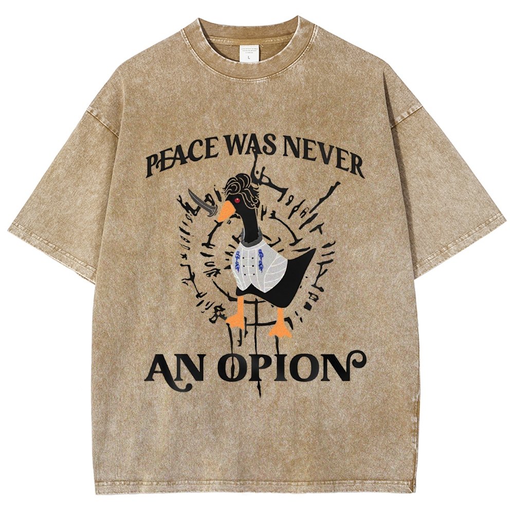 Peace Was Never An Opion Vintage Distressed T-shirt