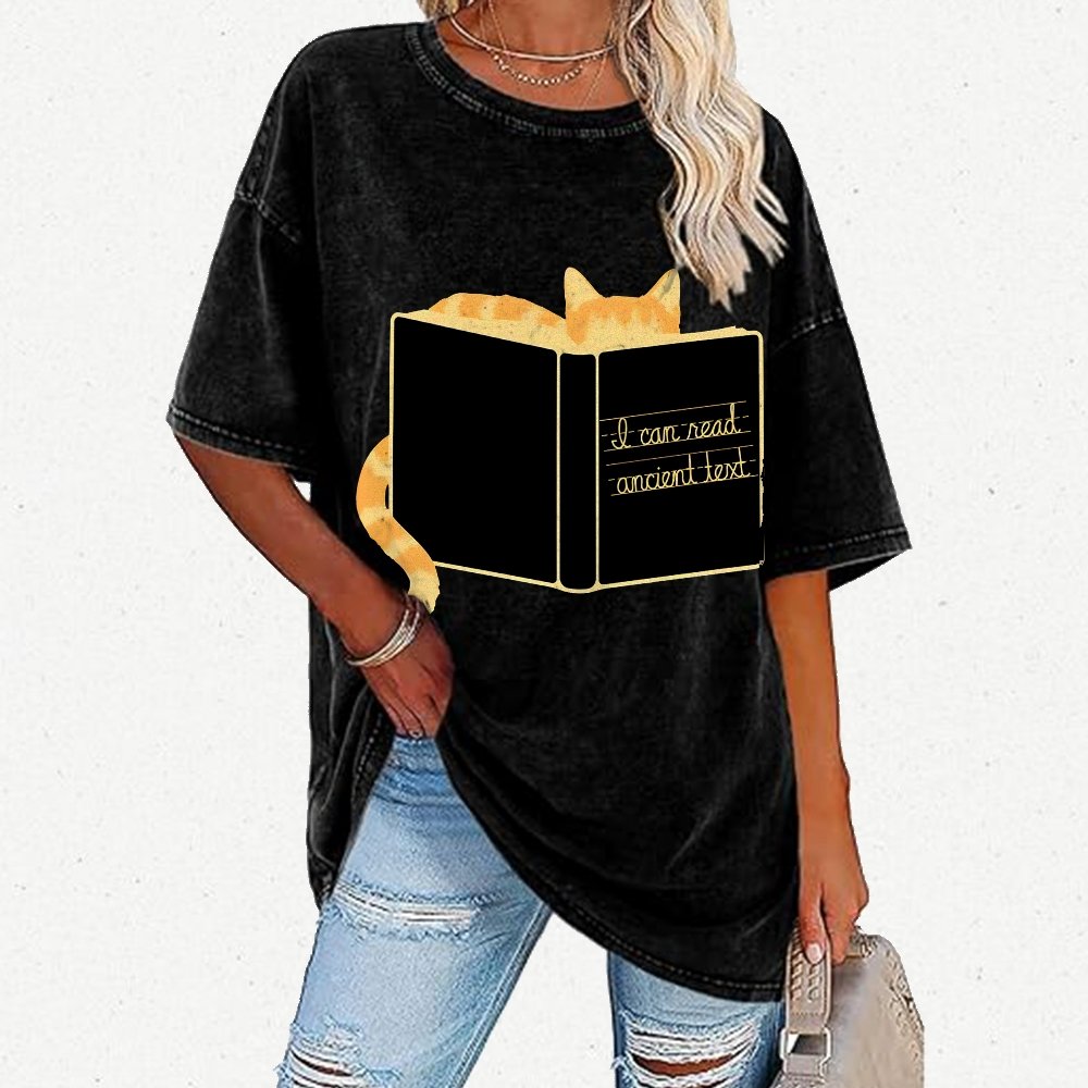 Ancient Text Vintage Distressed T-shirt