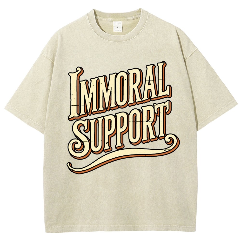 Immoral Support Friend Vintage Distressed T-shirt