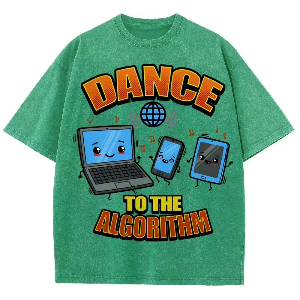 Dance To The Algorithm Funny Vintage Distressed T-shirt