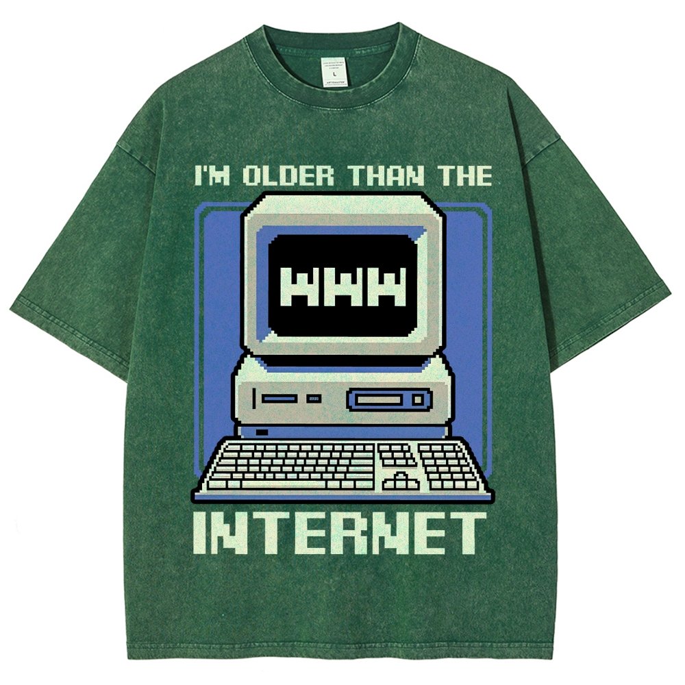 Older Than The Internet Vintage Distressed T-shirt