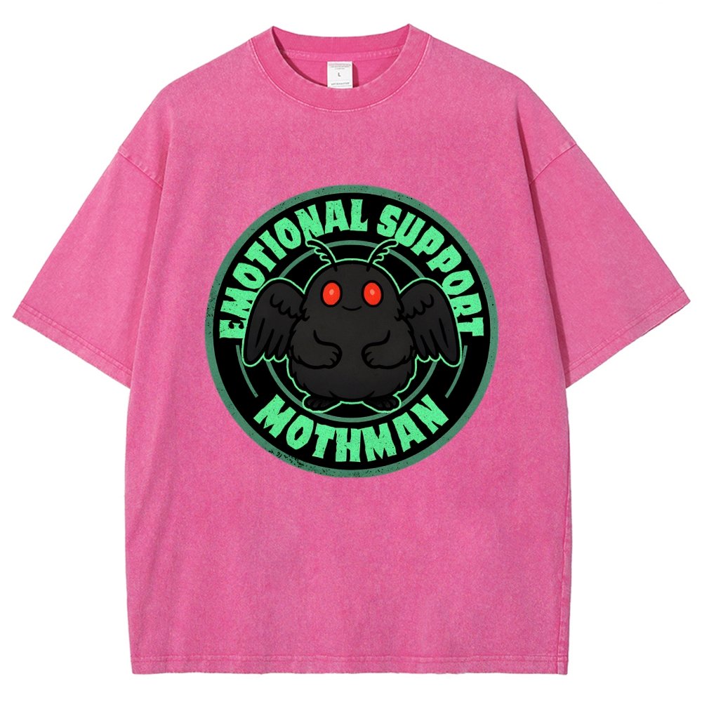 Emotional Support Mothman Vintage Distressed T-shirt