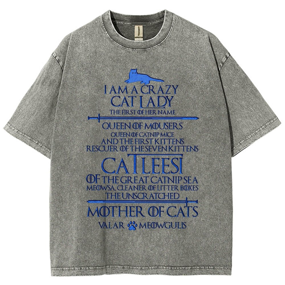I Am A Crazy Cat Lady Vintage Distressed T-shirt