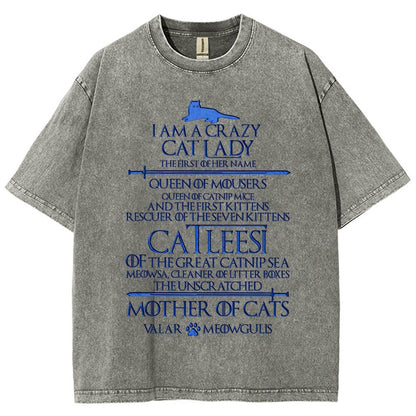 I Am A Crazy Cat Lady Vintage Distressed T-shirt