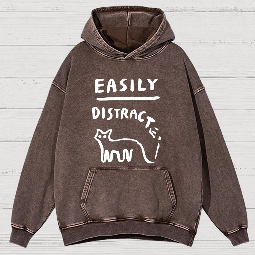 Easily Distrac Vintage Distressed Hoodie