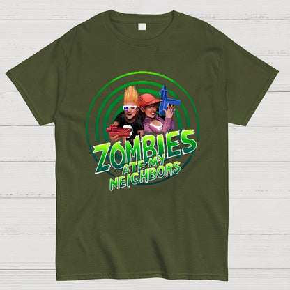 Zombie Are Me Neighbors Hunters Nerdy T-Shirt